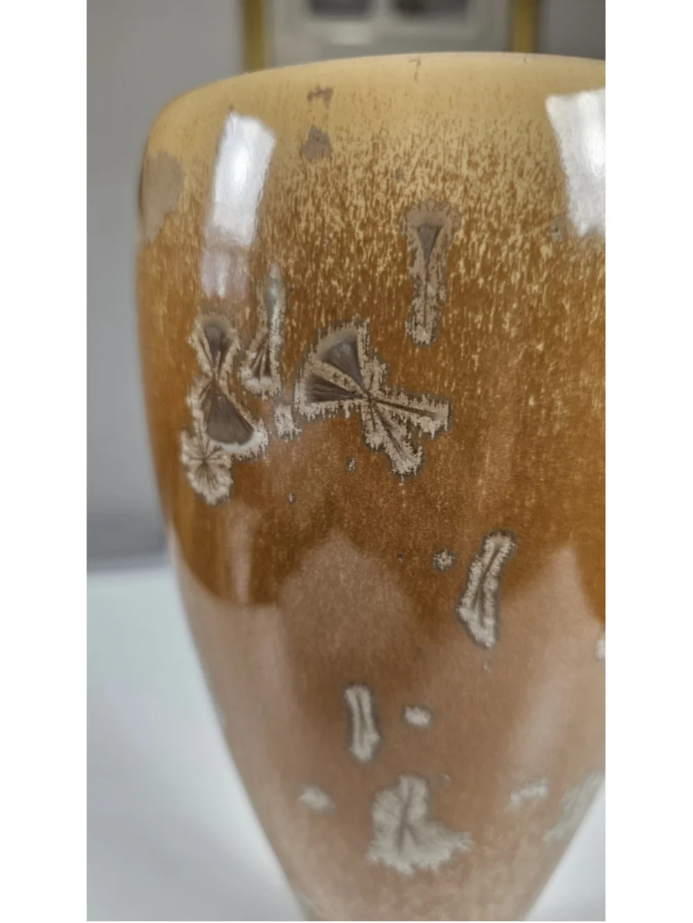 Ernie Ernie Miller Crystalline Glaze Studio Art Pottery Vase 2006 Signed 10.75